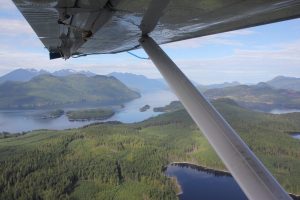 floatplane flight to Great Bear Rainforest