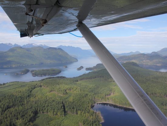 floatplane flight to Great Bear Rainforest