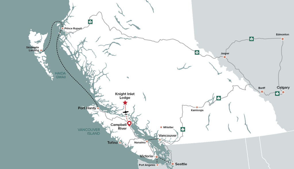 Knight Inlet Lodge Map